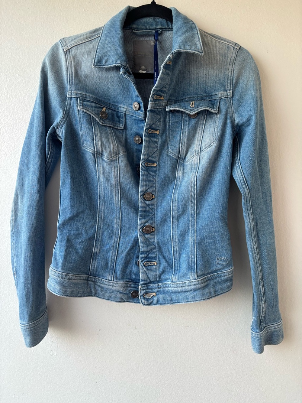 G-Star Light Blue Denim Jacket - Women's Fitted Button-Up